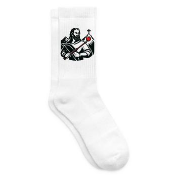 Legendary figure of Switzerland - Tennis socks - white - Right