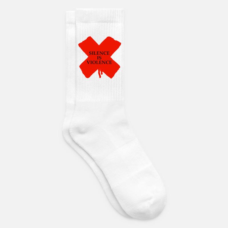 Silence is Violence - Tennissocken - Weiß