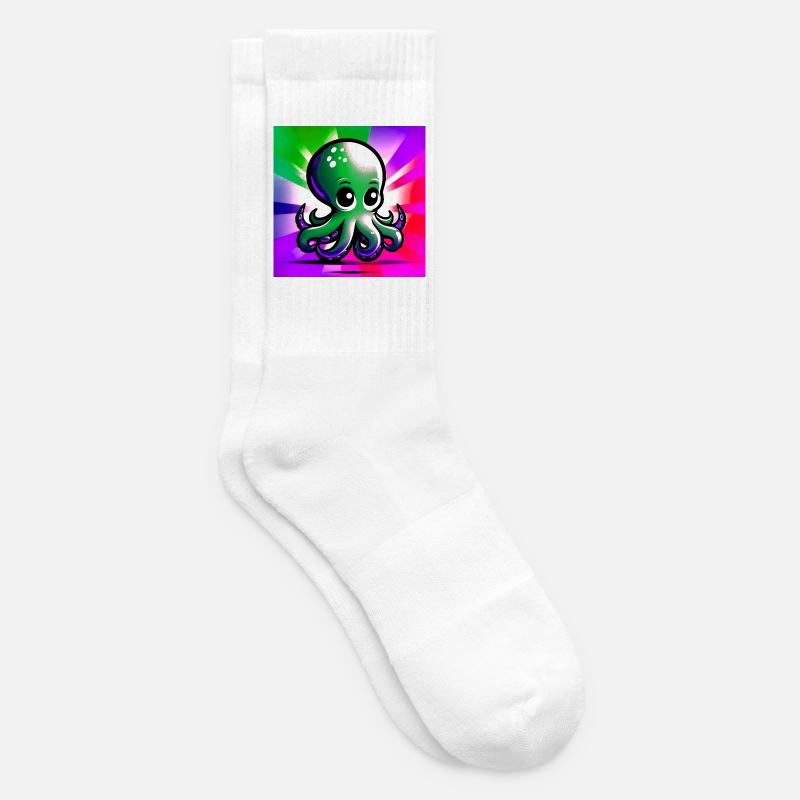 Krake - Tennissocken - Weiß