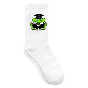 Frosch Schulabschluss Abitur bestanden College süß - Tennissocken - Weiß - Rechts