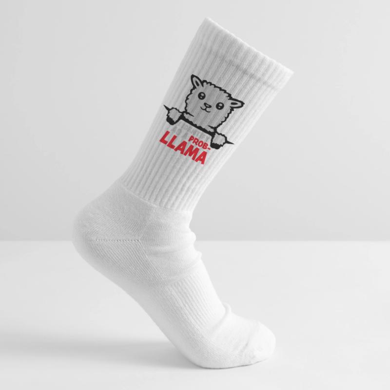 I Identify As A Probllama Cool Lama Problem Spruch Tennissocken