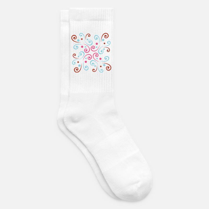 Design ondulé abstrait par Cean - Chaussettes de tennis - blanc