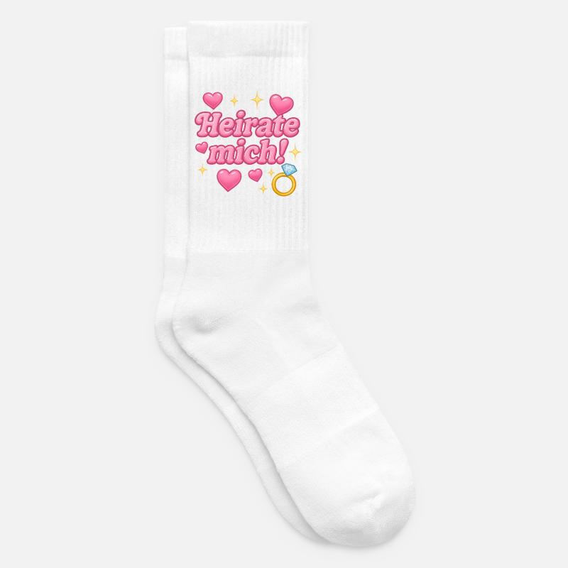 heirate mich! / y2k design - Tennissocken - Weiß