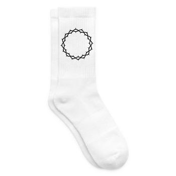 Dornenkrone - Tennissocken - Weiß - Rechts