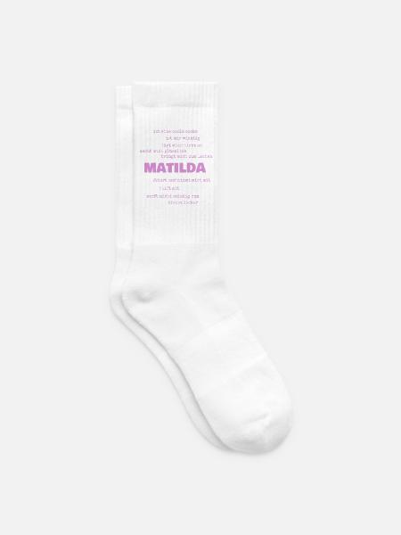 Matilda als Sprueche - Tennissocken - Weiß