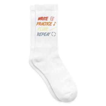 Write Practice Flute Repeat - Tennis socks - white - Right