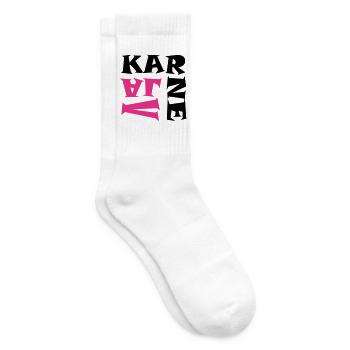 Karneval in Pink/Schwarz - Tennissocken - Weiß - Rechts