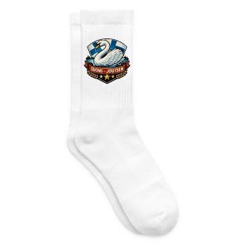Suomi – Joutsen - Tennis socks - white - Right