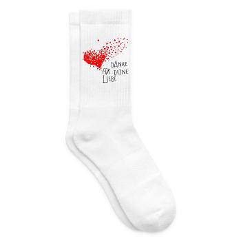 Danke Herz - Tennissocken - Weiß - Rechts