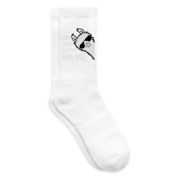 Think Twice? I Don't Even Think Once Lustig Spruch - Tennissocken - Weiß - Rechts