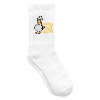 Verrückte Möwe Sarcastic Side Character Lustig - Tennissocken - Weiß - Rechts