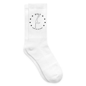 Sylt - Insel Nordsee Maritim Watt Meer - Tennissocken - Weiß - Rechts