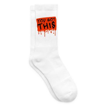 You Got This Motivierend Inspirierend Spruch Zitat - Tennissocken - Weiß - Rechts