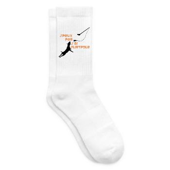 Staffie j'peux pas j'ai flirtpole sport - 002 - Chaussettes de tennis - blanc - Droite
