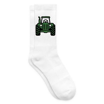 Logo de vue frontale du tracteur - Chaussettes de tennis - blanc - Droite