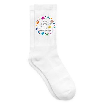 Einschulung 2026  - Tennissocken - Weiß - Rechts