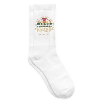 Vintage August 1973 Birthday August 1973 Mountain - Tennis socks - white - Right