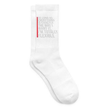 As Long As Everything Is What I Want Flexibel Logo - Tennissocken - Weiß - Rechts