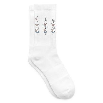 BLUME. NATUR. ÖKOLOGIE. JAHRESTAG. FEST - Tennissocken - Weiß - Rechts