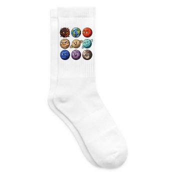 Planet Buddy Cartoon Series - Tennis socks - white - Right