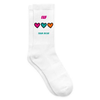 Junggesellinnenabschied. BRAUT. TEAM. TEAM MARIEE. ZUKÜNFTIGE BRAUT - Tennissocken - Weiß - Rechts