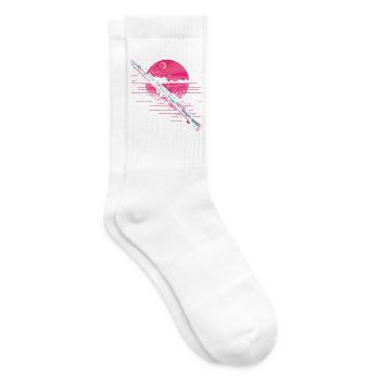 Flöte Grafik Vaporwave - Tennissocken - Weiß - Rechts