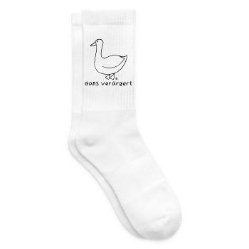 Gans verärgert - Tennissocken - Weiß - Rechts