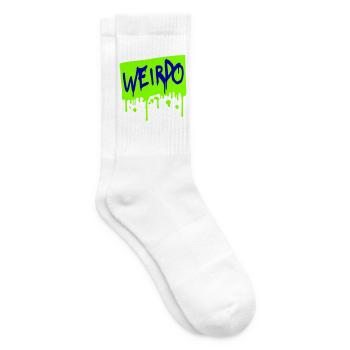 Weirdo Komischer Verrückter Lustiger Spruch Logo - Tennissocken - Weiß - Rechts