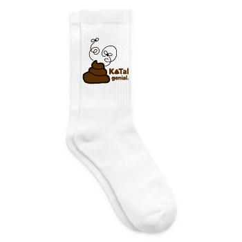 Kotal genial Kacke Kot Scheisse Haufen WC Hunde  - Tennissocken - Weiß - Rechts
