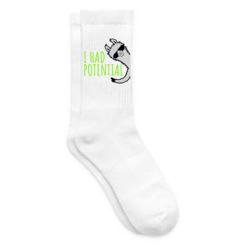 I Had Potential Ich Hatte Potenzial Lama Logo - Tennissocken - Weiß - Rechts