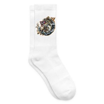 Norwegen Angeln - Tennissocken - Weiß - Rechts