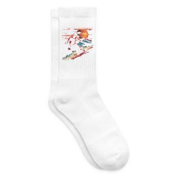 Snowboarder Vaporwave - Tennissocken - Weiß - Rechts