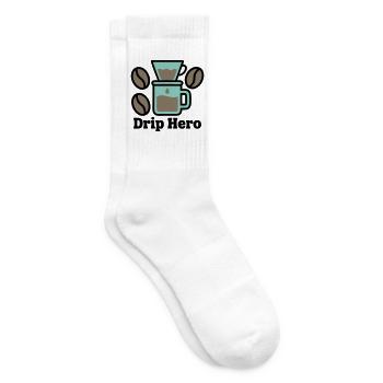 Kaffeefilter Drip Hero Logo - Tennissocken - Weiß - Rechts