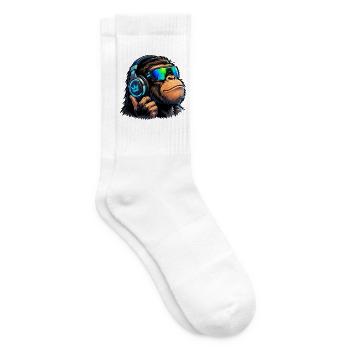 affe-musik - Tennissocken - Weiß - Rechts