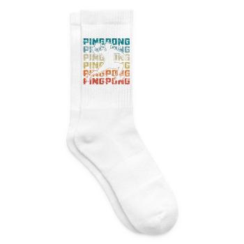 Retro Tischtennispieler Für Ping-Pong Profis - Tennissocken - Weiß - Rechts
