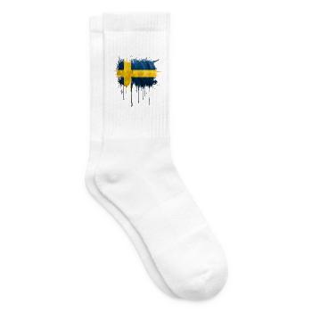 Graffiti sweden flag - Tennissocken - Weiß - Rechts
