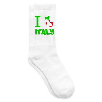 Italien Herzflagge Kunstmotiv - Tennissocken - Weiß - Rechts