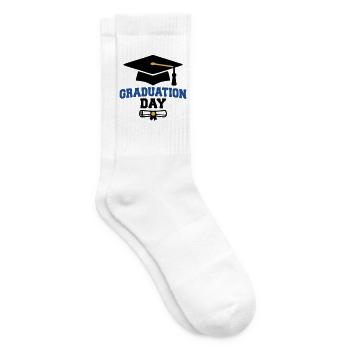 Abschluss Hut Zeugnis Grafik - Tennissocken - Weiß - Rechts