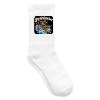 Grundeln Angeln - Tennissocken - Weiß - Rechts