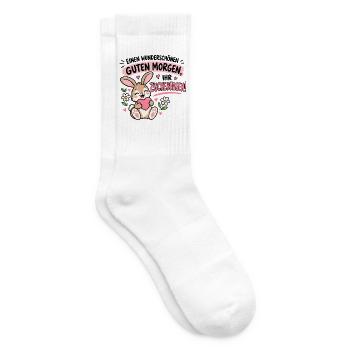 Wunderschönen guten Morgen, ihr Zuckerhasen! - Tennissocken - Weiß - Rechts