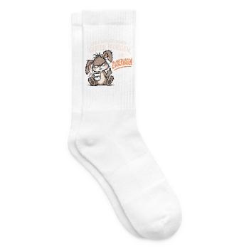 Morgenmuffel Hase - Tennissocken - Weiß - Rechts
