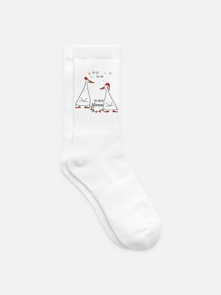 Gänse Duo - Tennissocken - Weiß