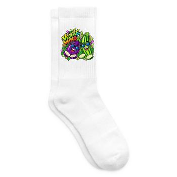 Aubergine Zucchini - Tennissocken - Weiß - Rechts