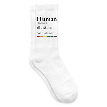 Mensch – LGBTQ+ Stolz - Tennissocken - Weiß - Rechts