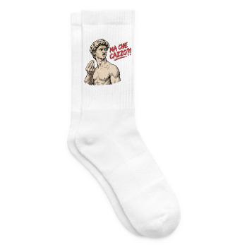 Ma Che Cazzo?! – David mit italienischem Temperame - Tennissocken - Weiß - Rechts