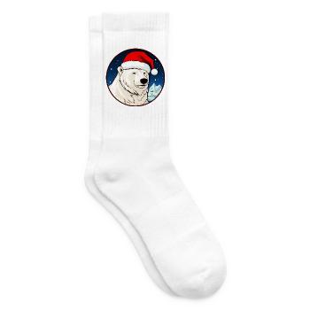 Eisbären Weihnachten - Tennissocken - Weiß - Rechts