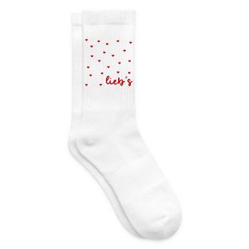 Wertschätzung Herz Liebe - Tennissocken - Weiß - Rechts