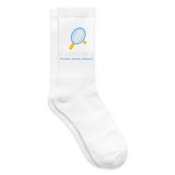Padel Life Shirt Smash Sweat Repeat Padel Player - Tennissocken - Weiß - Rechts