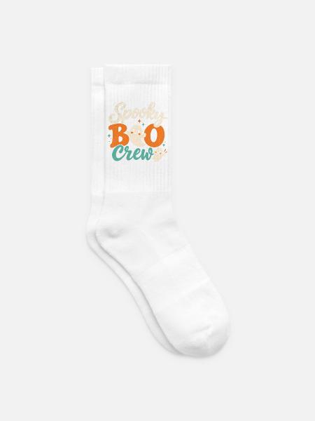 Spooky Boo Crew Retro Halloween-Geister - Tennissocken - Weiß