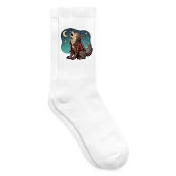 Werwolf im karierten Hemd - Tennissocken - Weiß - Rechts